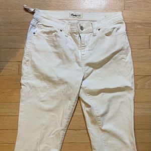 Madewell cropped jean, size 29, white